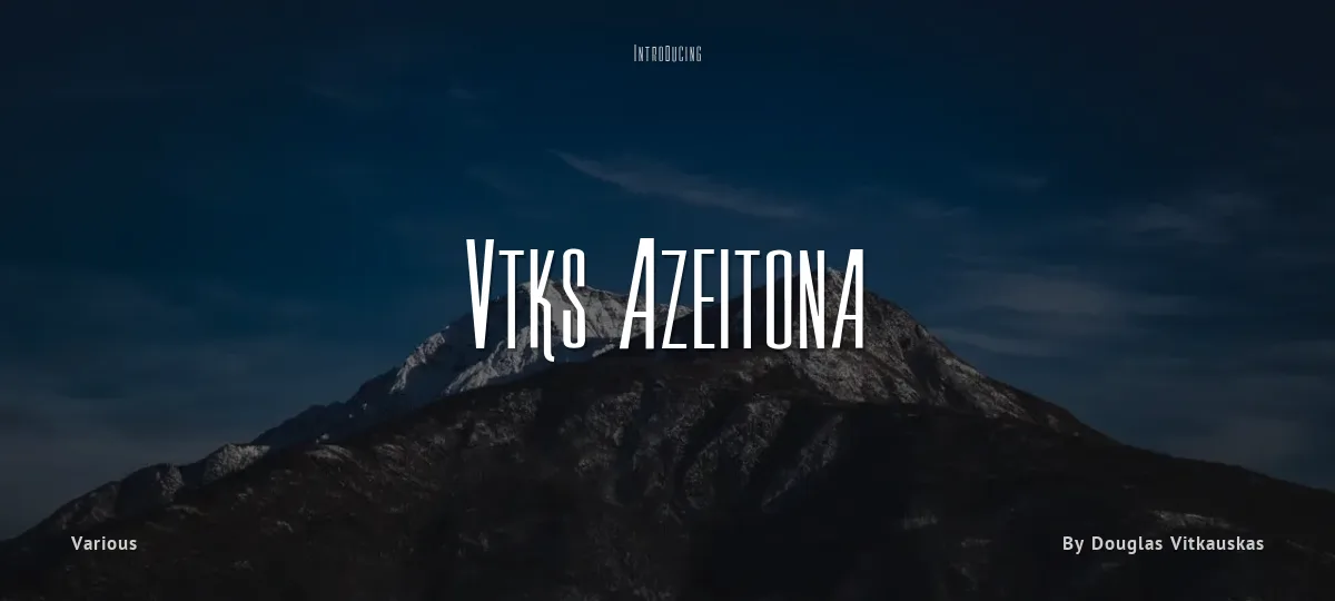 Vtks Azeitona font preview