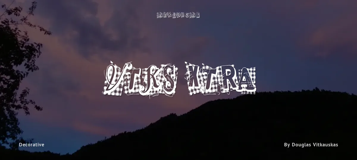 VTKS Xtra font preview