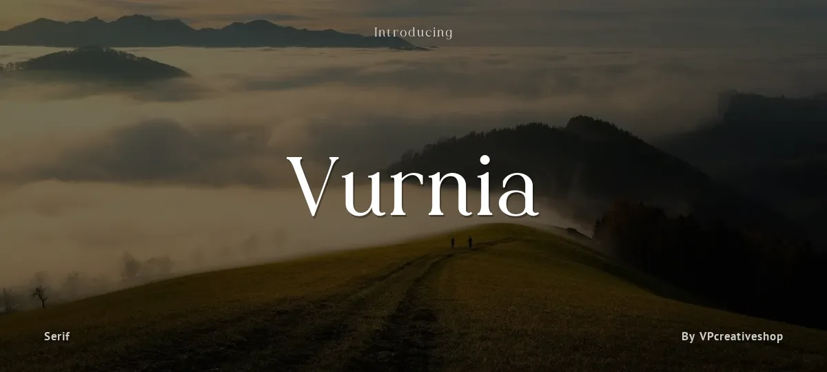 Vurnia font preview