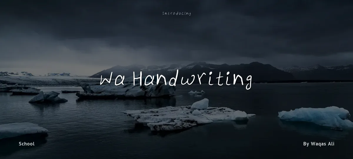 Wa Handwriting font preview