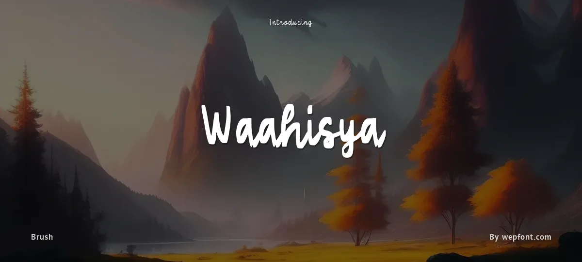 Waahisya font preview