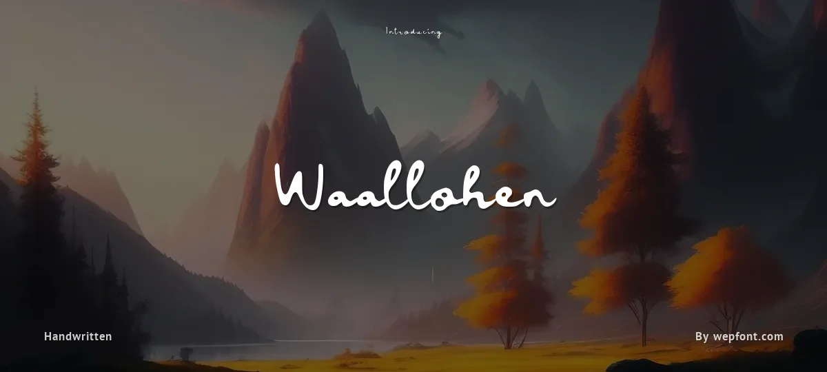Waallohen font preview