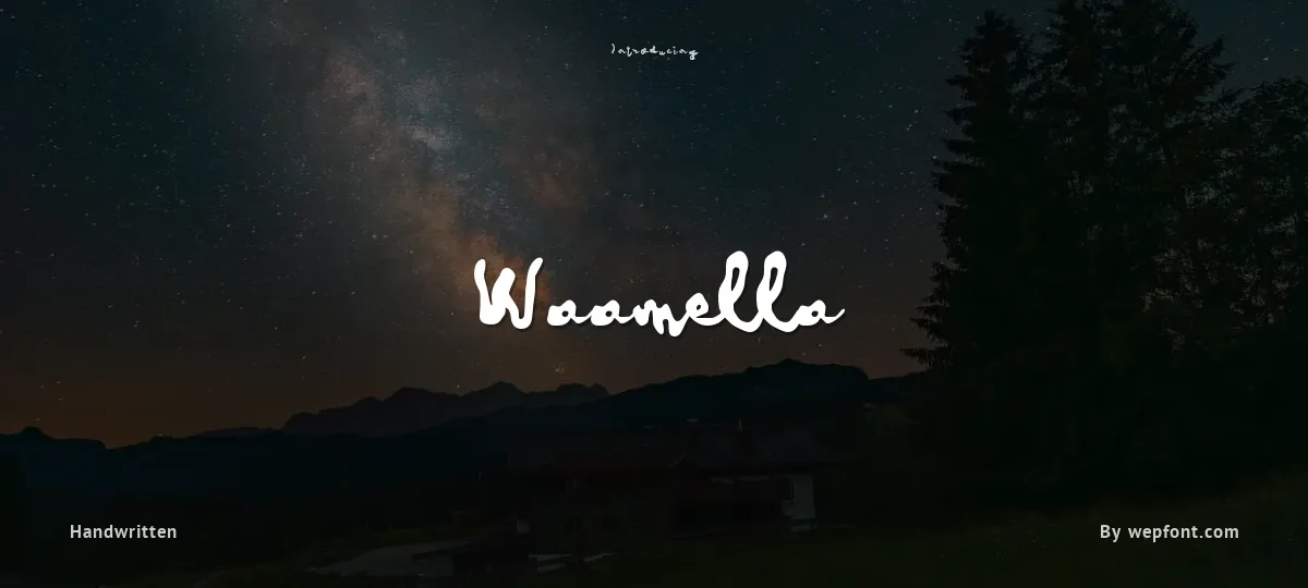 Waamella font preview
