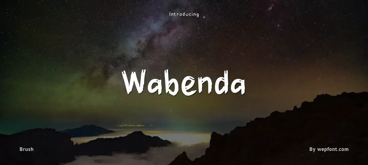 Wabenda font preview
