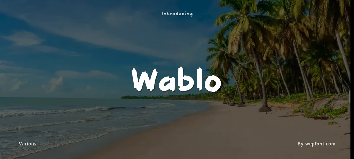 Wablo font preview