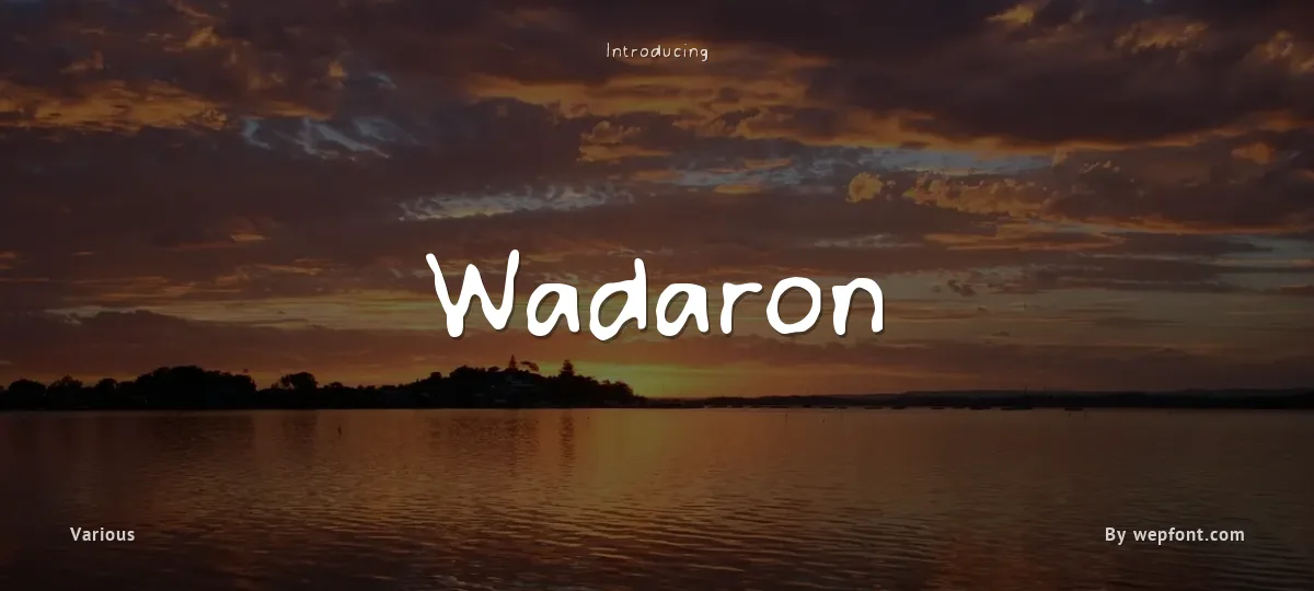 Wadaron font preview