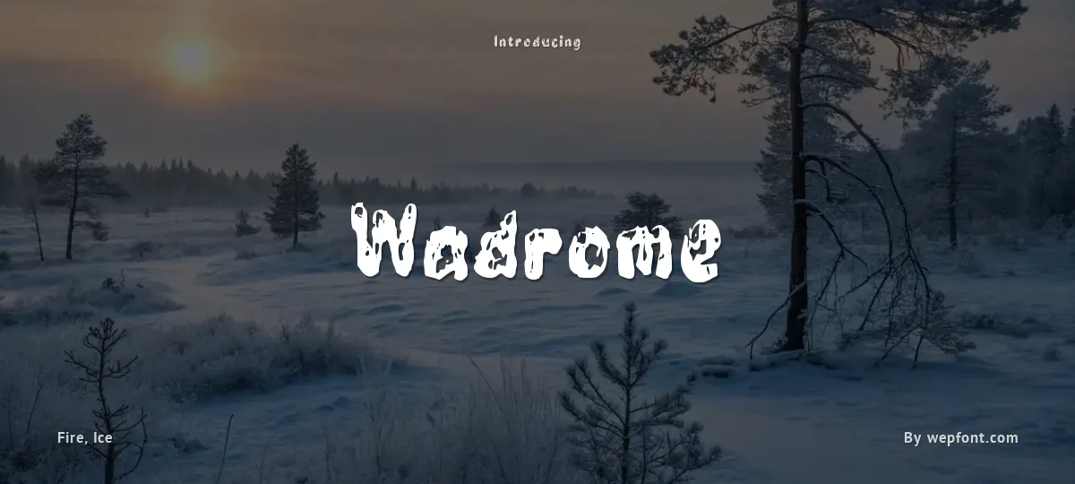Wadrome font preview