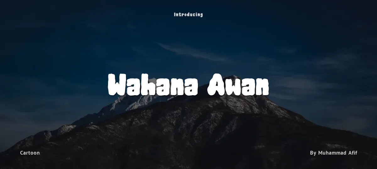 Wahana Awan font preview