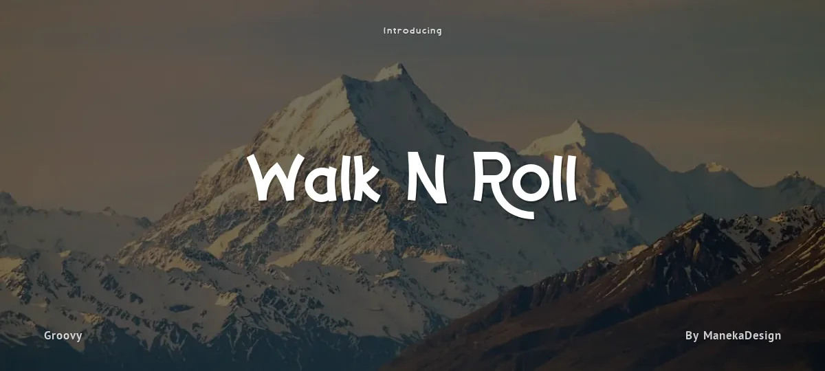 Walk N Roll font preview