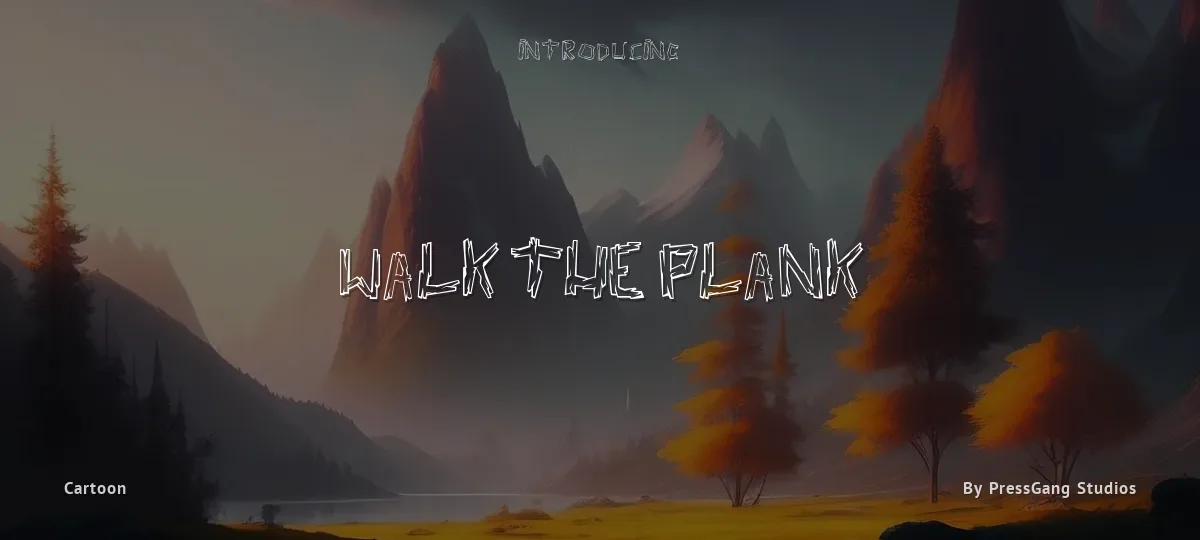 Walk the Plank font preview
