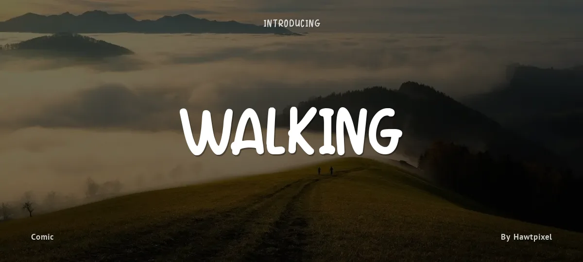 Walking font preview