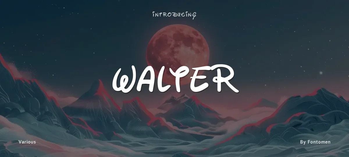 Walter font preview