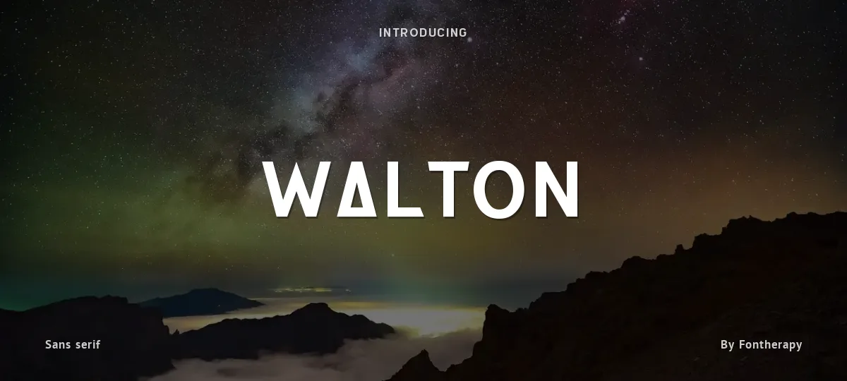 Walton font preview