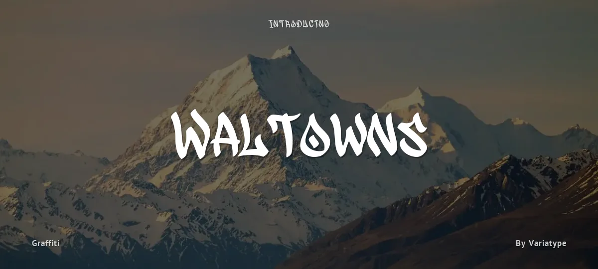 Waltowns font preview