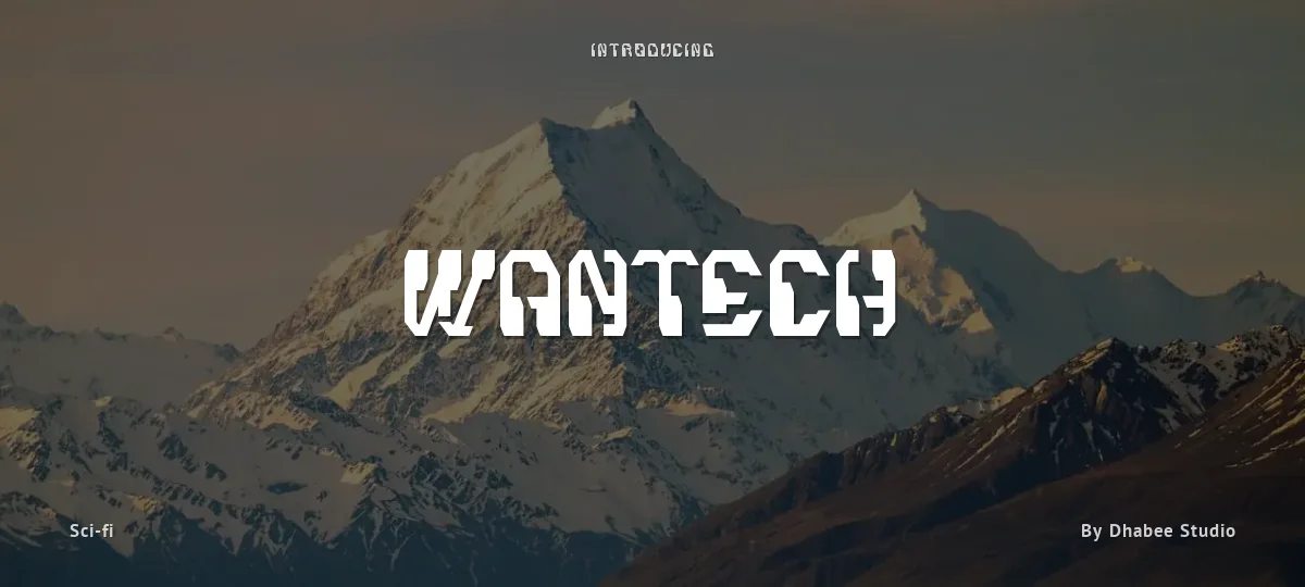 Wantech font preview