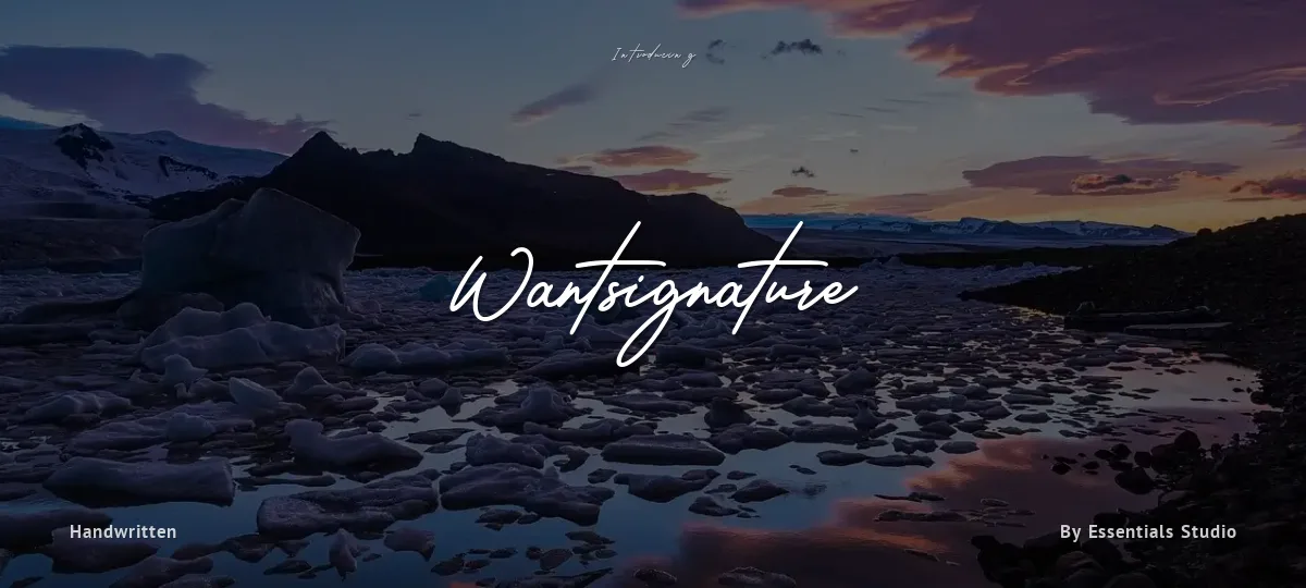 Wantsignature font preview