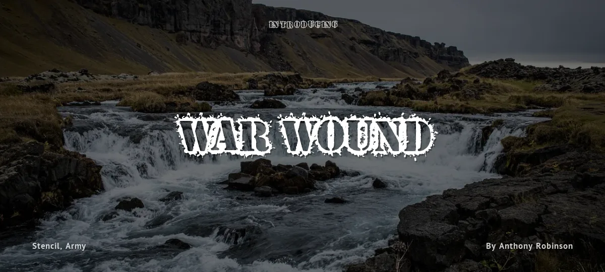 War Wound font preview