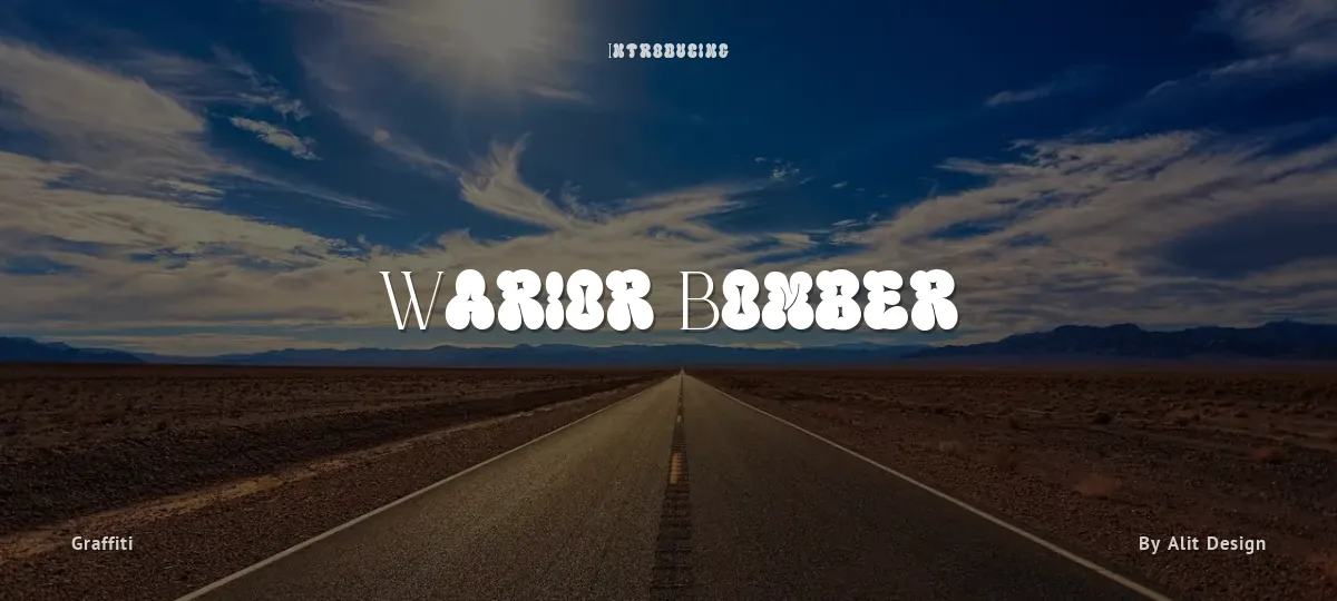 Warior Bomber font preview