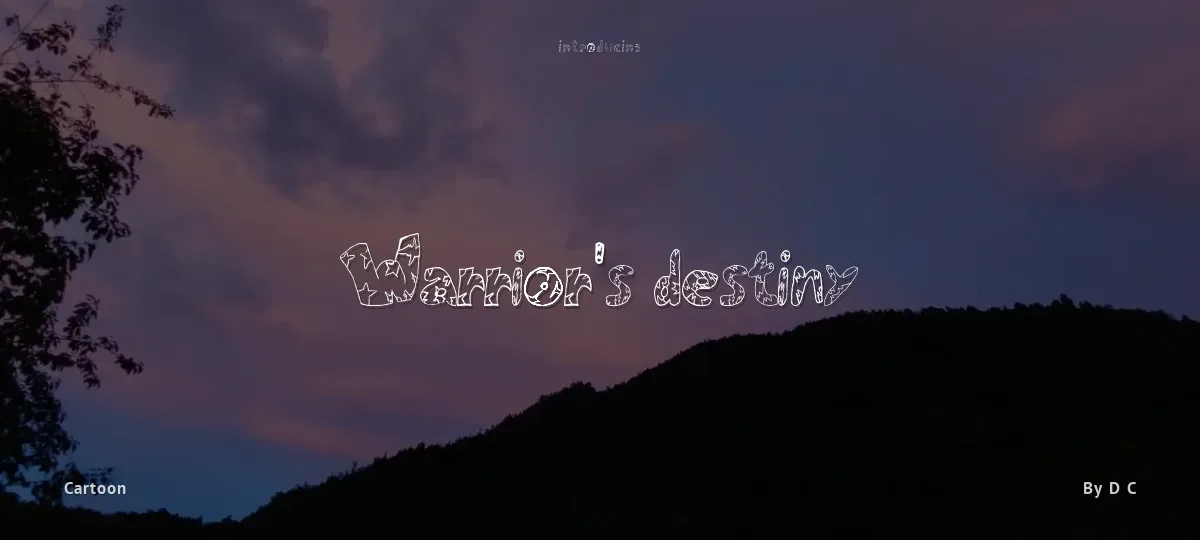 Warrior's Destiny font preview