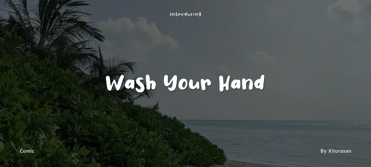 Wash Your Hand font preview