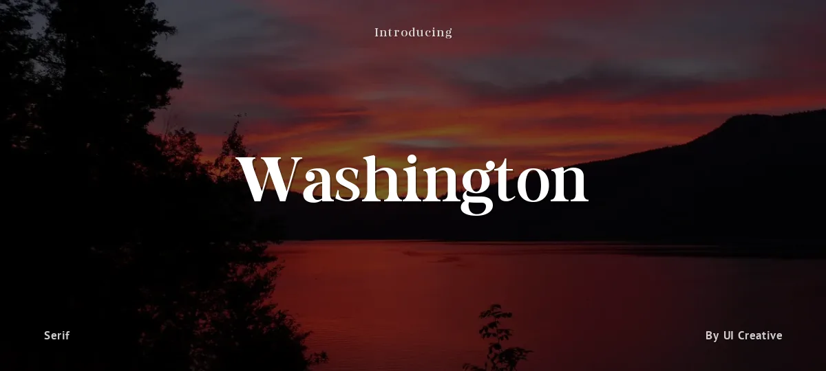 Washington font preview
