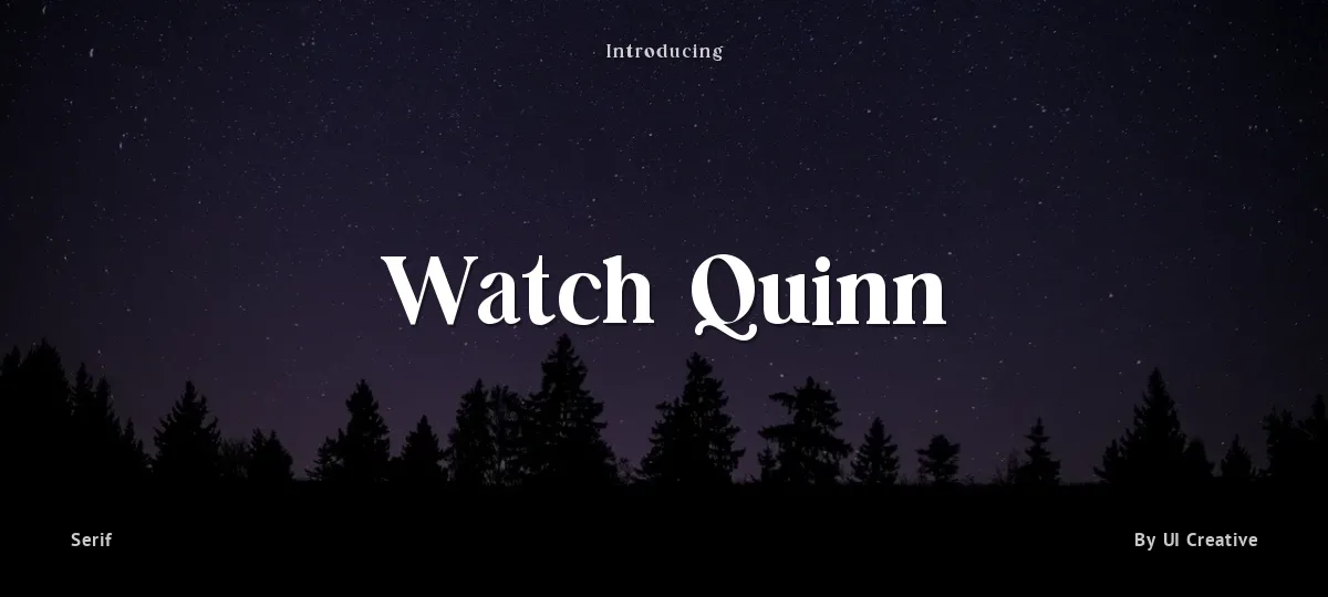 Watch Quinn font preview