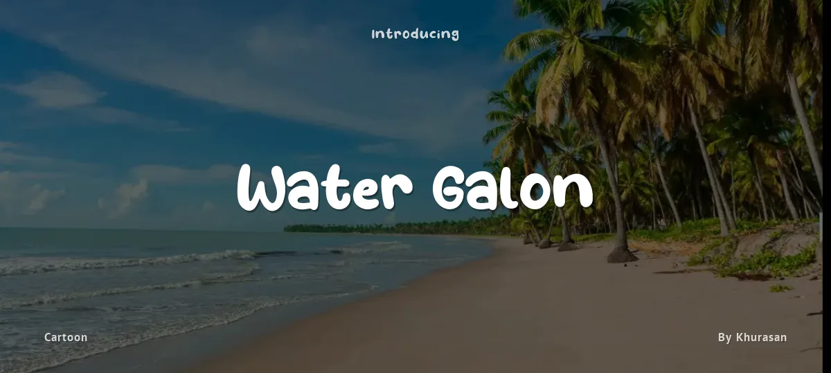 Water Galon font preview