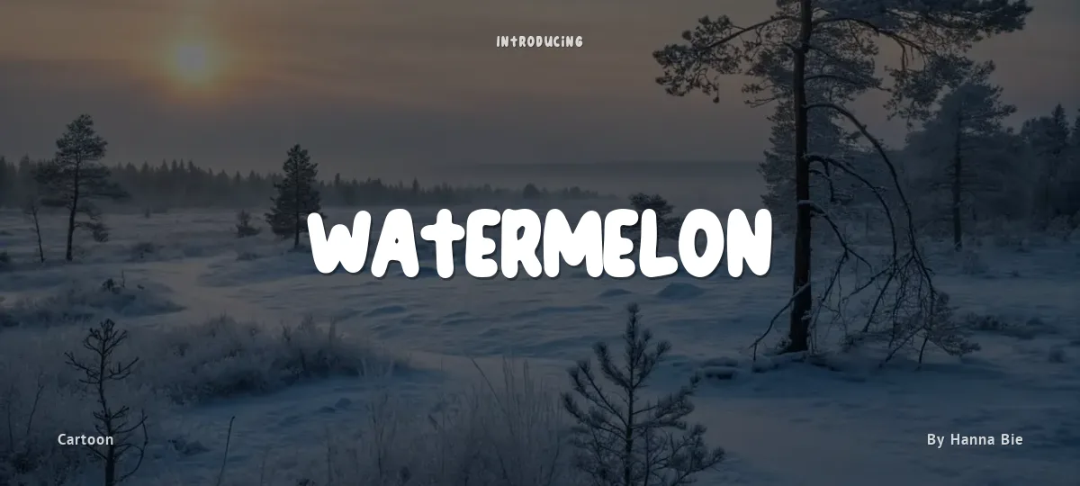 Watermelon font preview