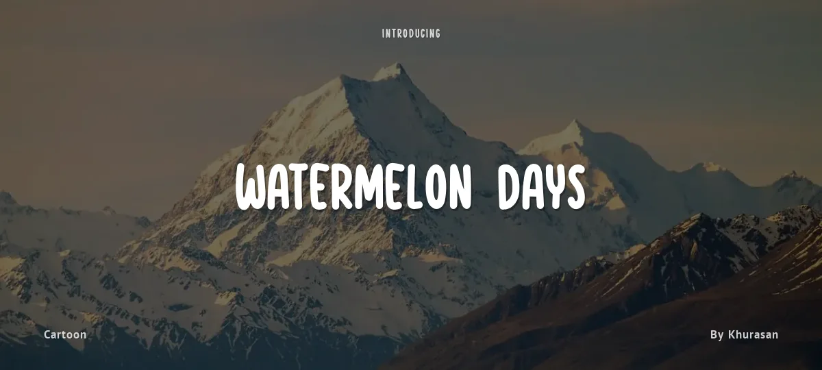 Watermelon Days font preview