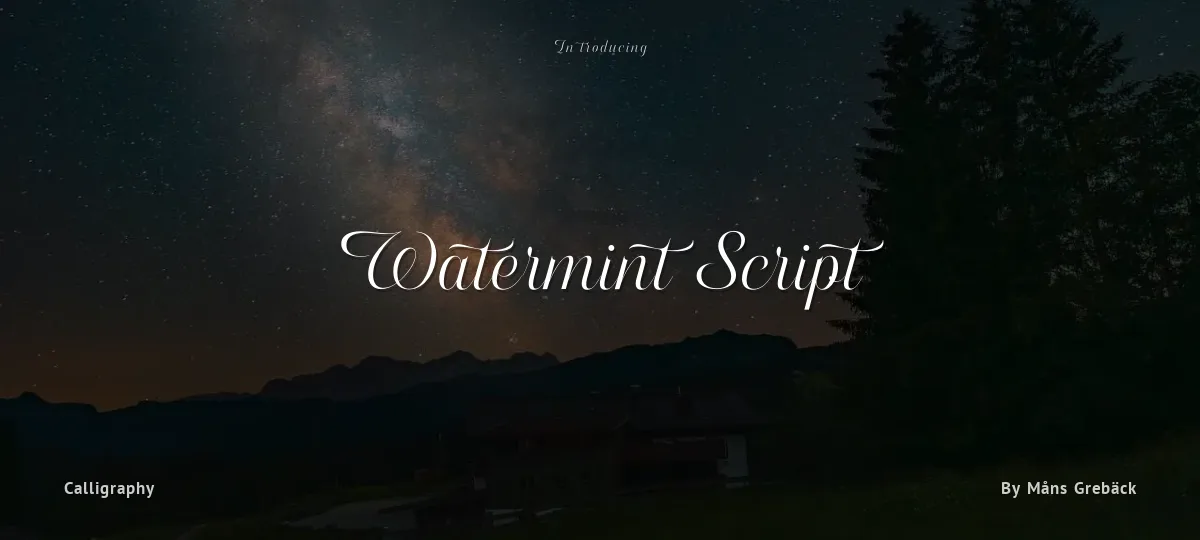 Watermint Script font preview
