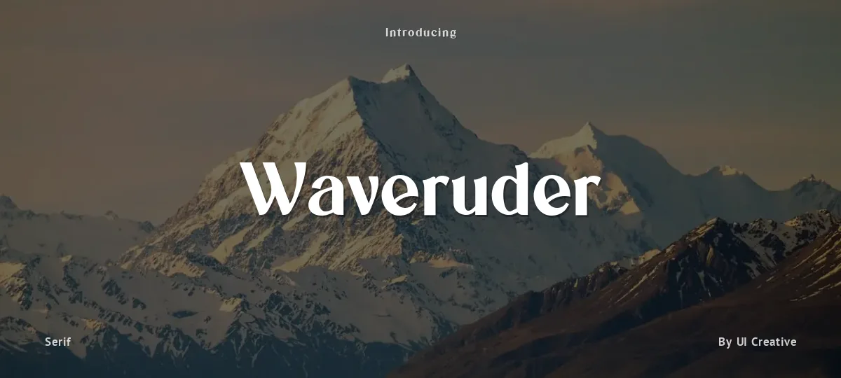 Waveruder font preview