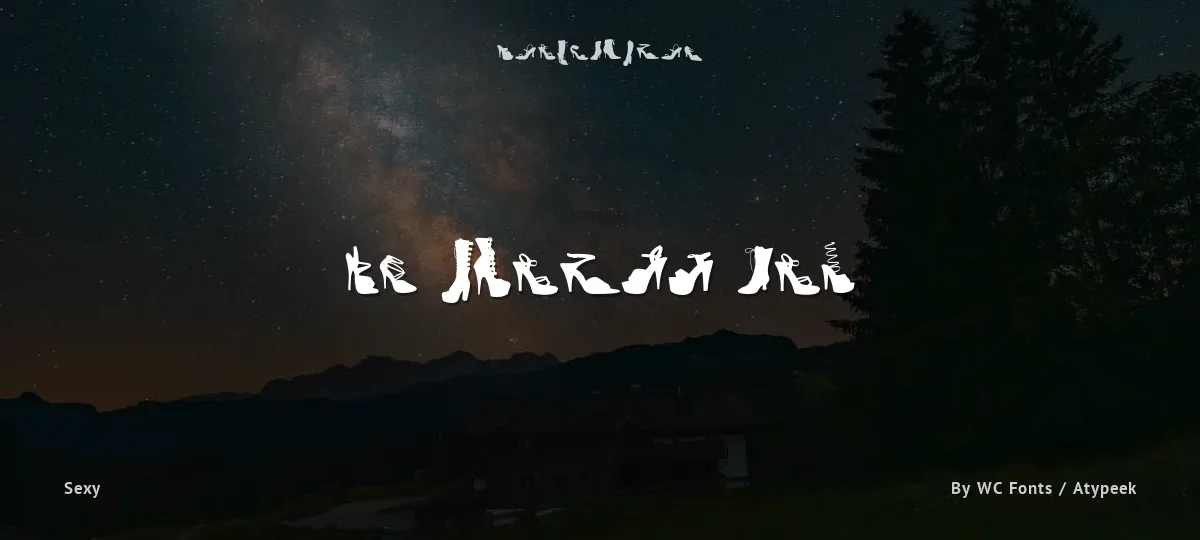 WC Fetish Bta font preview