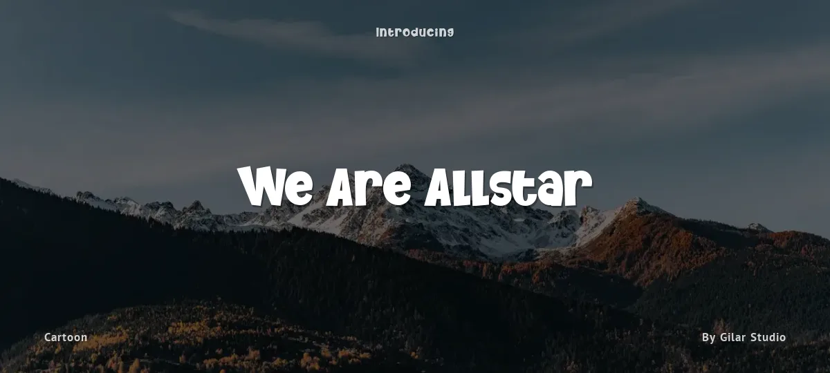 We Are Allstar font preview