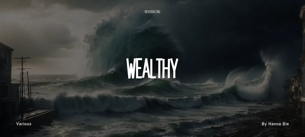 Wealthy font preview