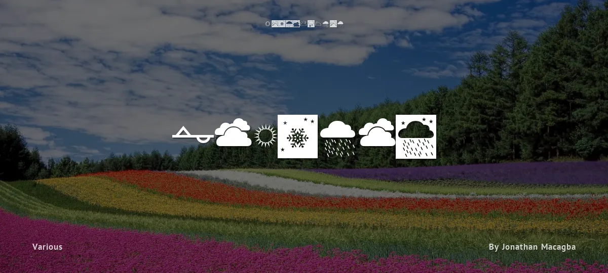 Weather font preview