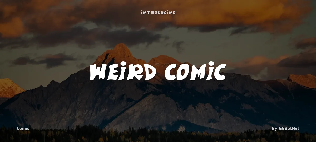 Weird Comic font preview