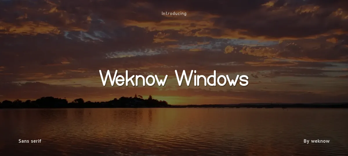 Weknow Windows font preview