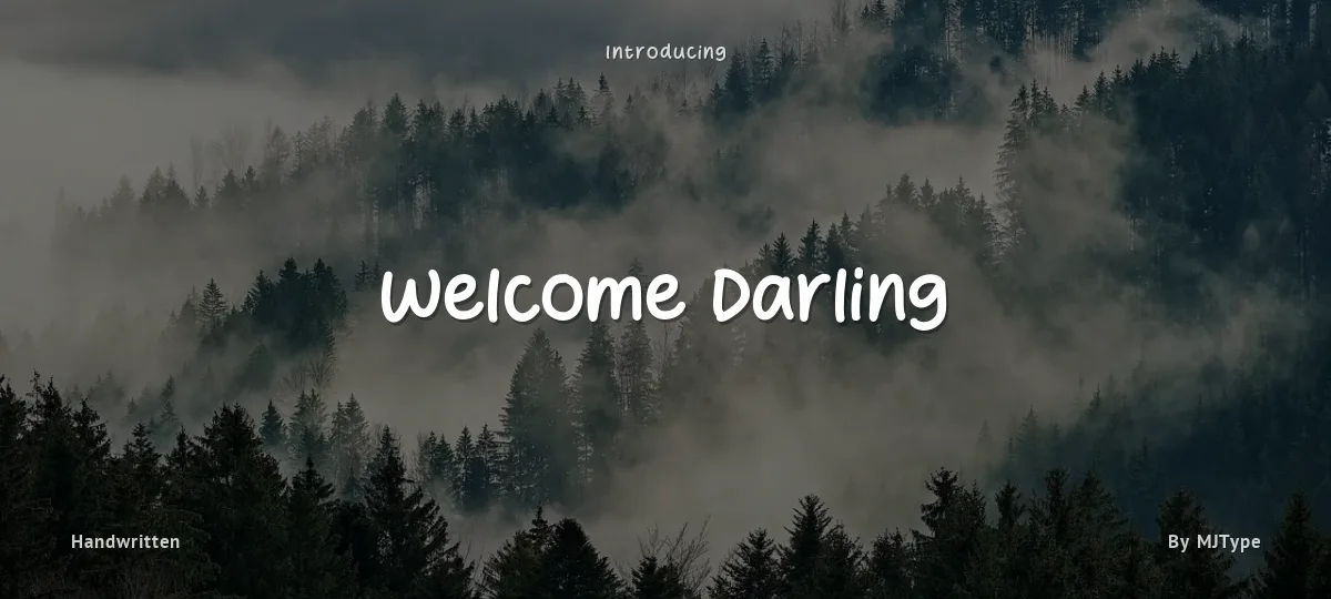 Welcome Darling font preview