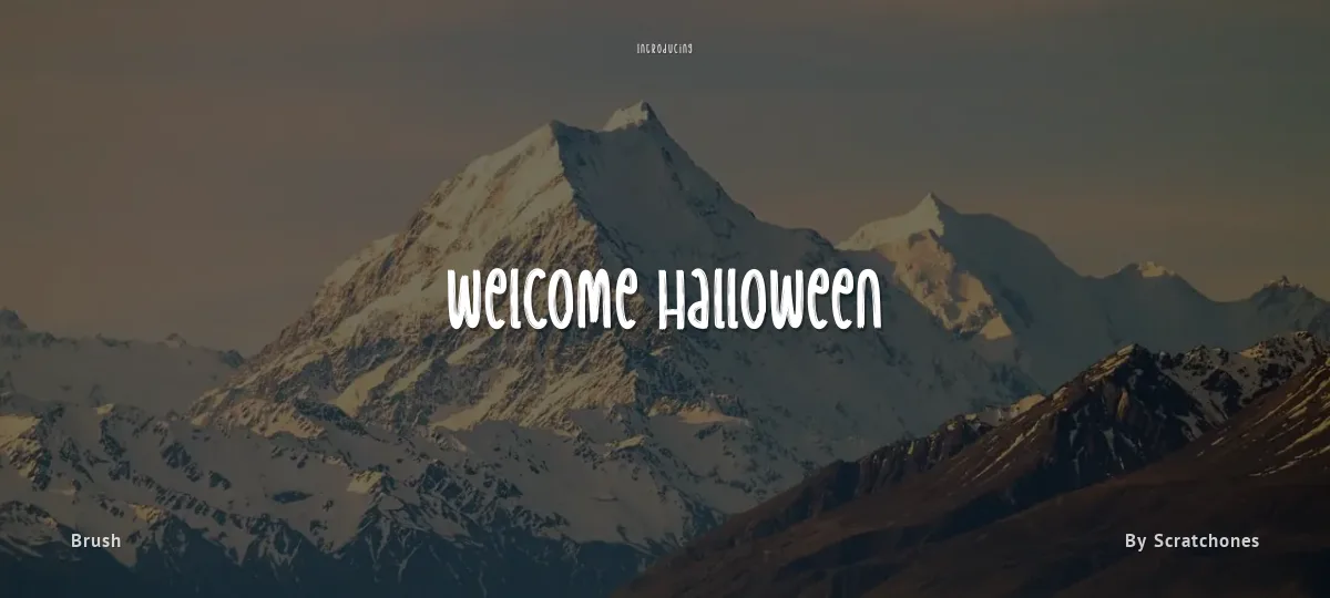 Welcome Halloween font preview