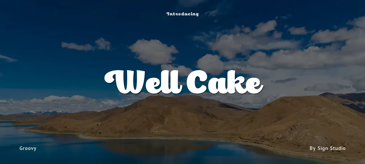 Well Cake font preview
