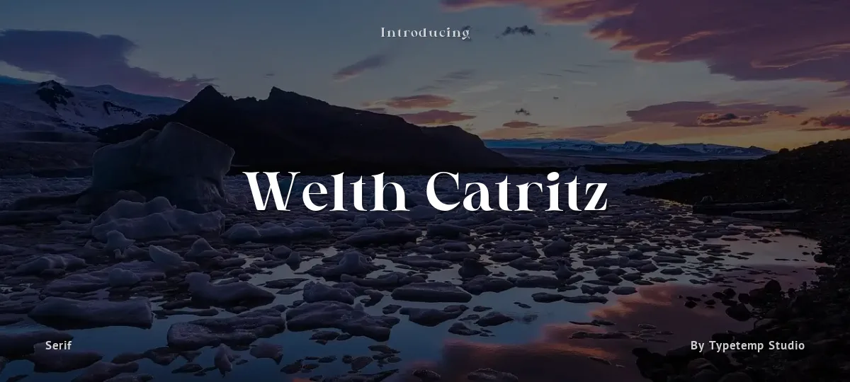Welth Catritz font preview