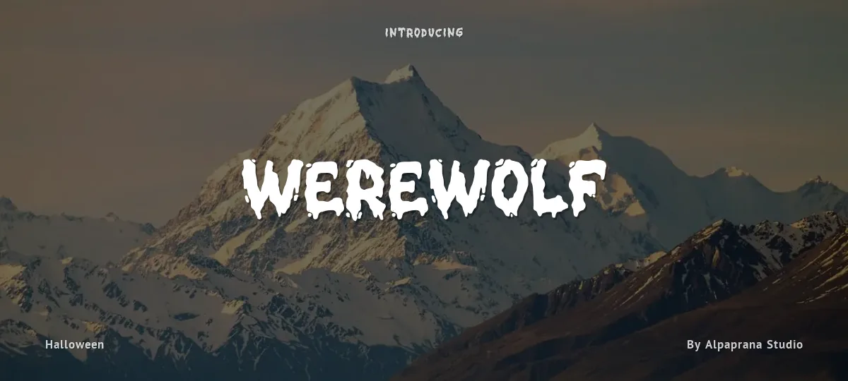 Werewolf font preview