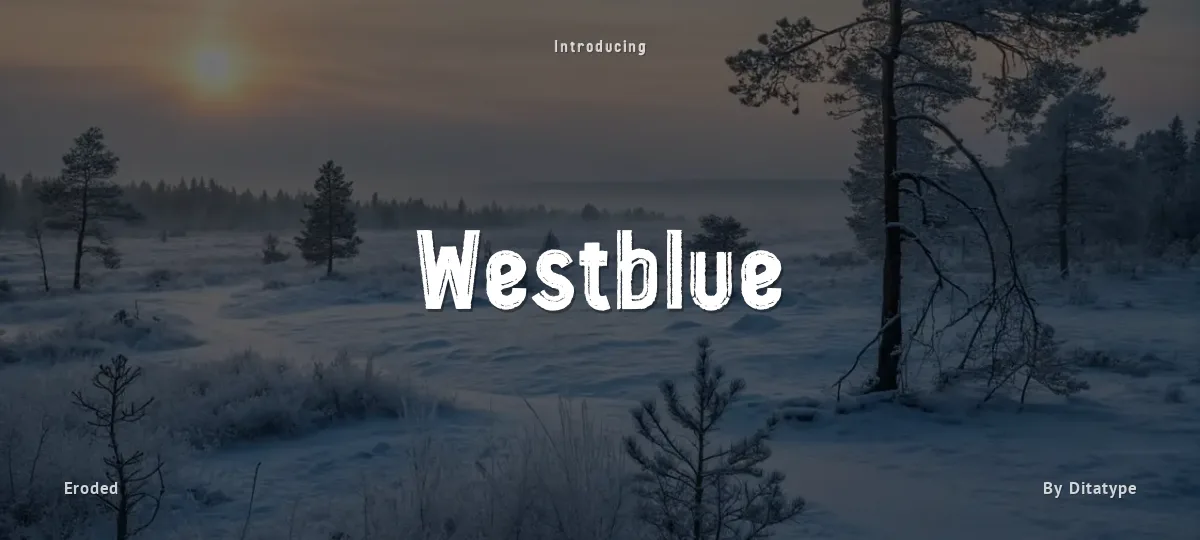 Westblue font preview