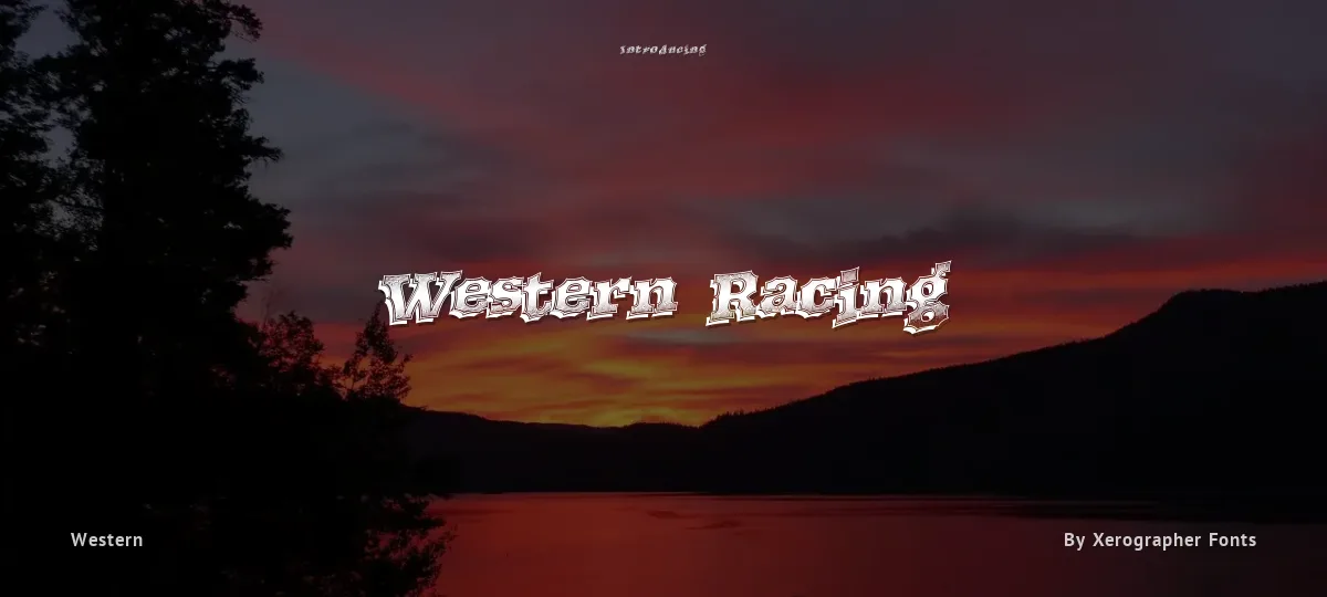 Western Racing font preview