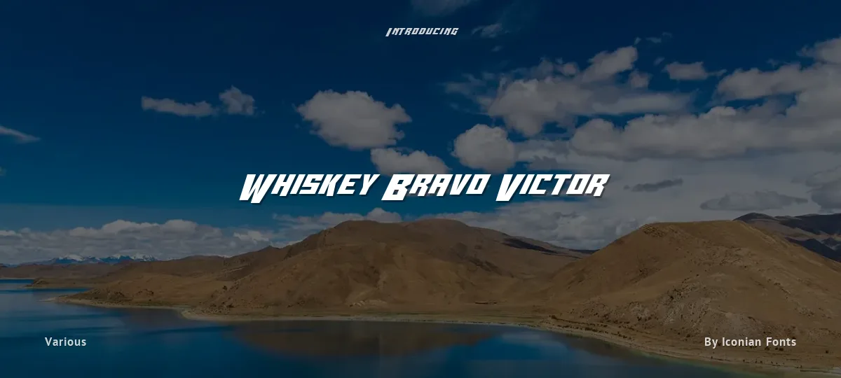 Whiskey Bravo Victor font preview