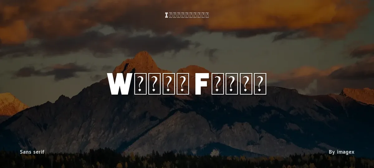 White Flame font preview