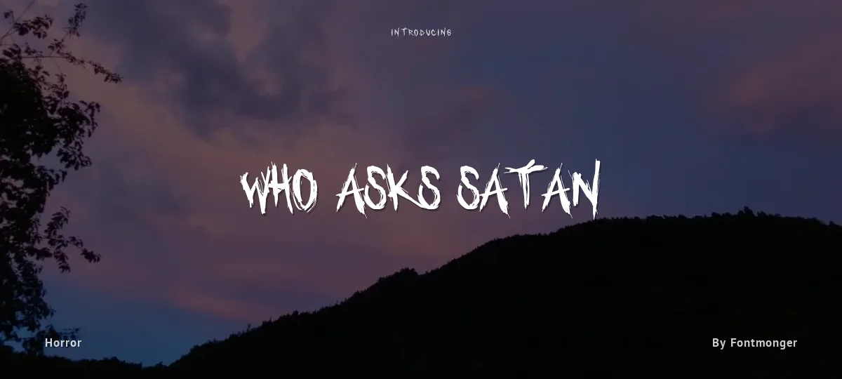 Who asks Satan font preview