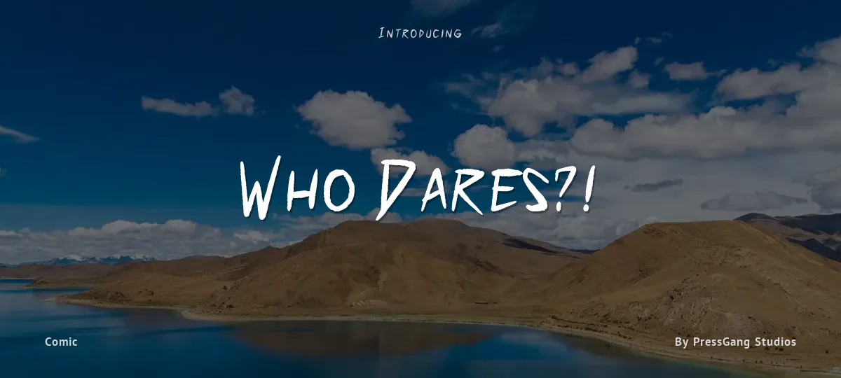 Who Dares?! font preview