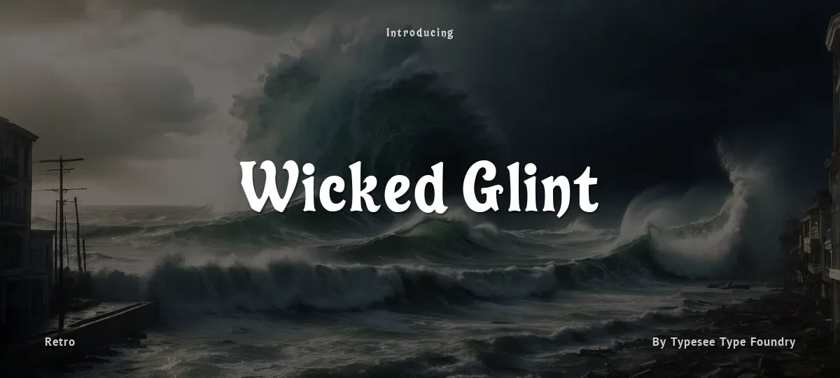 Wicked Glint font preview
