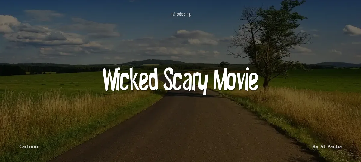 Wicked Scary Movie font preview